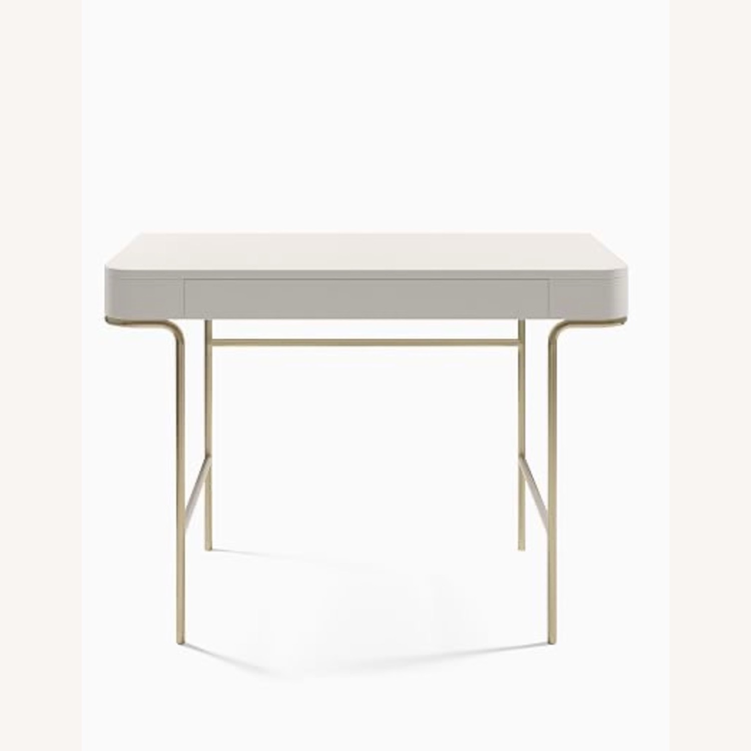 West Elm White&Gold Desk - image-3