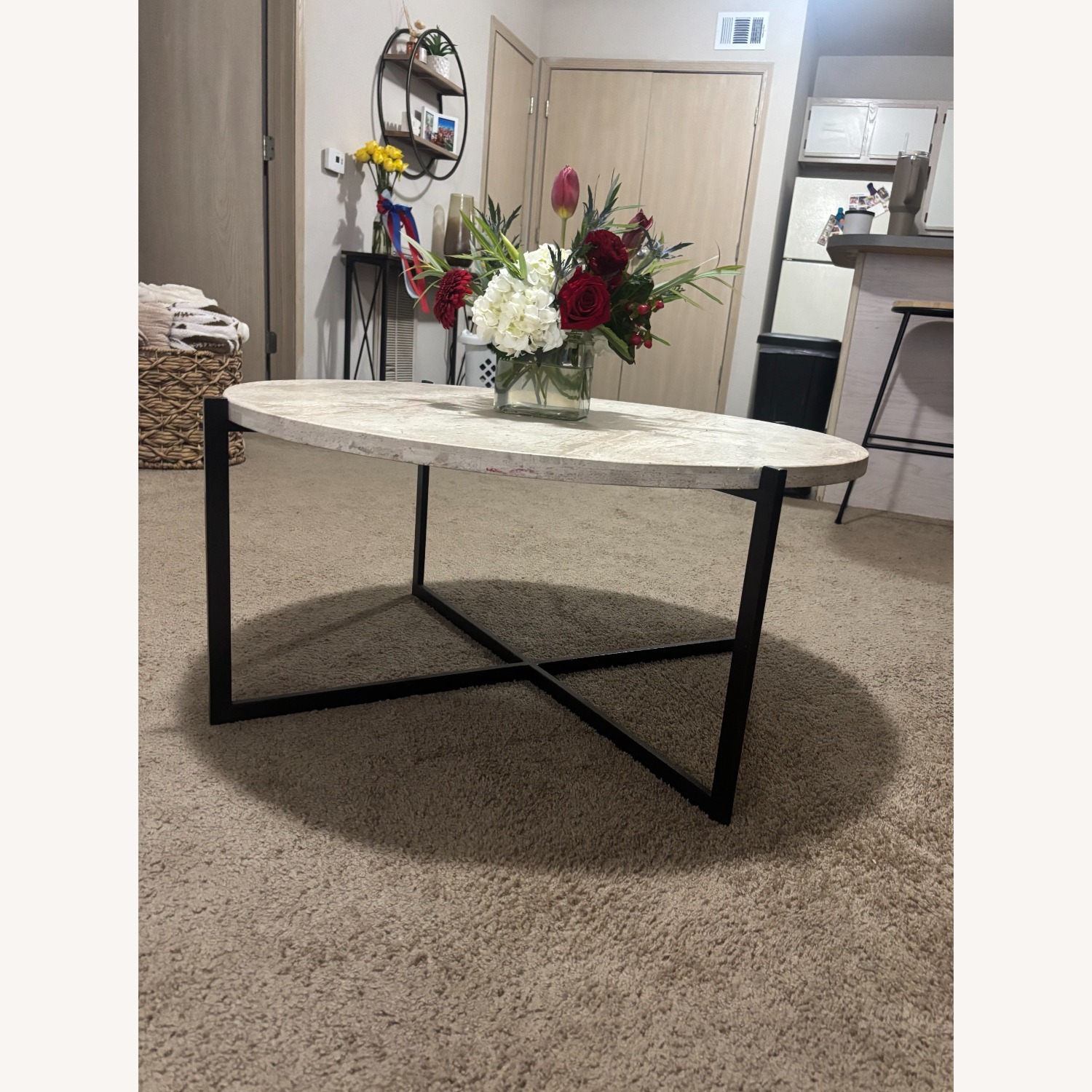 Home Goods Natural Marble Coffee Table - image-2