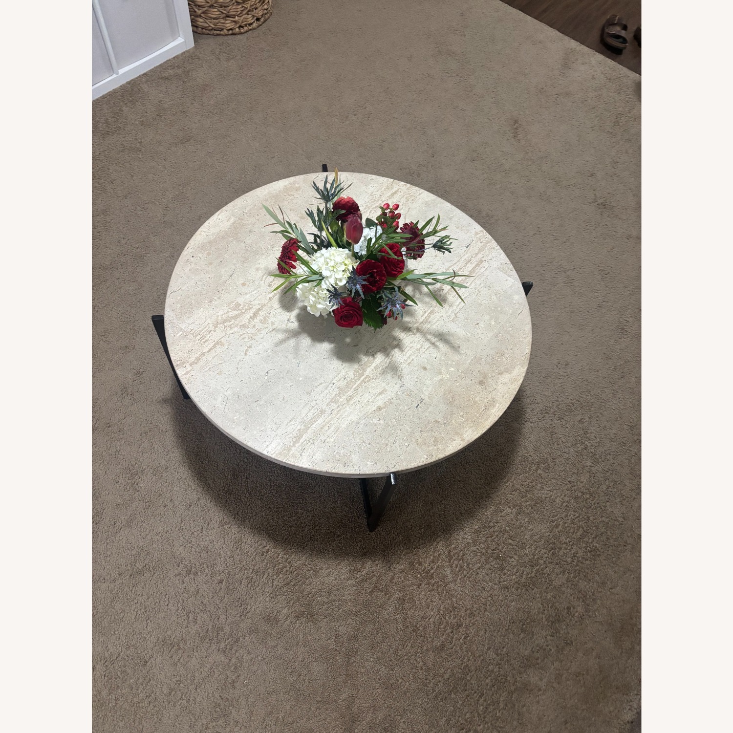 Home Goods Natural Marble Coffee Table - image-3