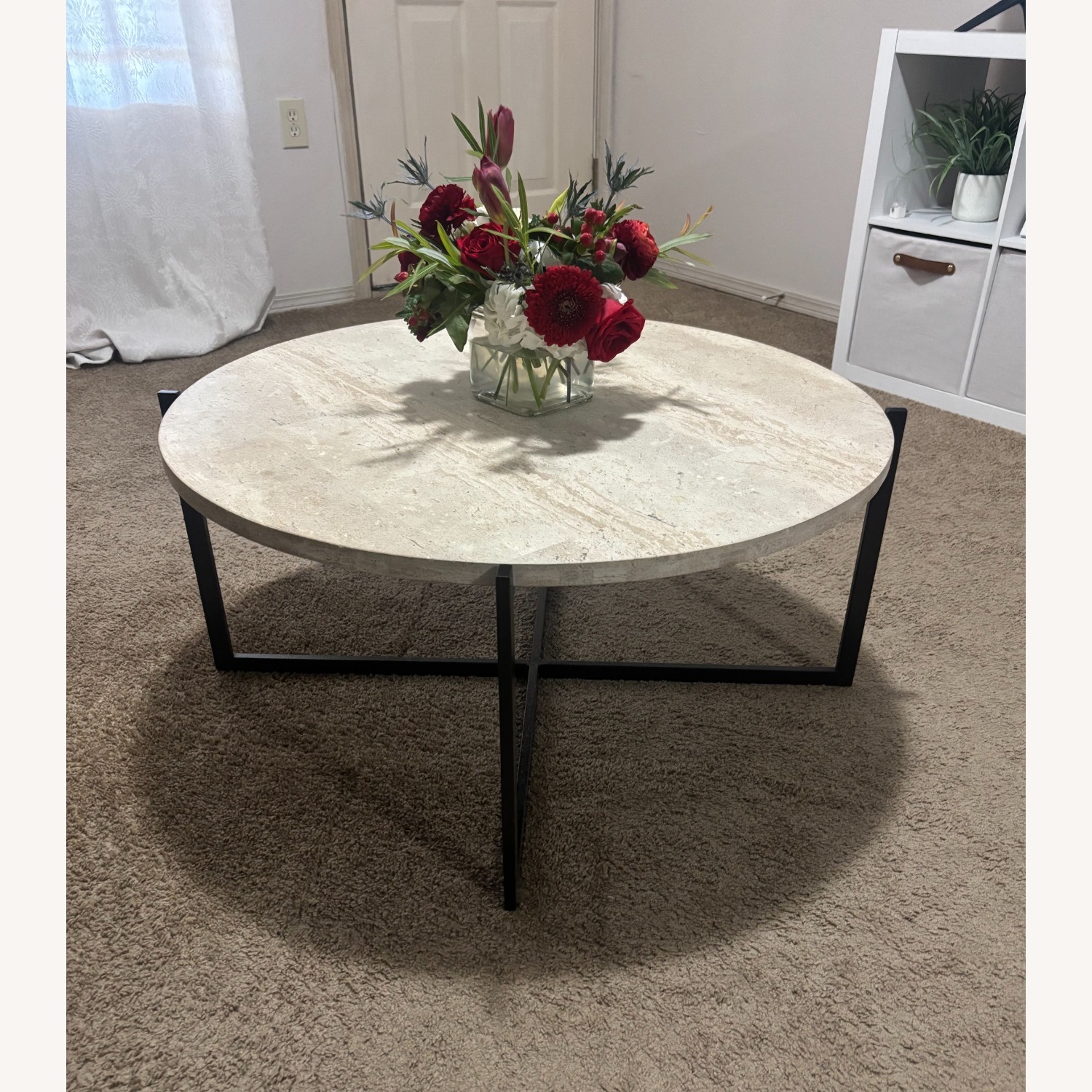 Home Goods Natural Marble Coffee Table - image-1