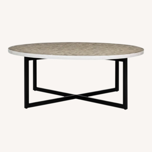 Used Home Goods Natural Marble Coffee Table for sale on AptDeco