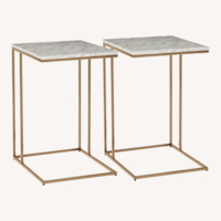 West Elm Marble Side Tables Set of 2