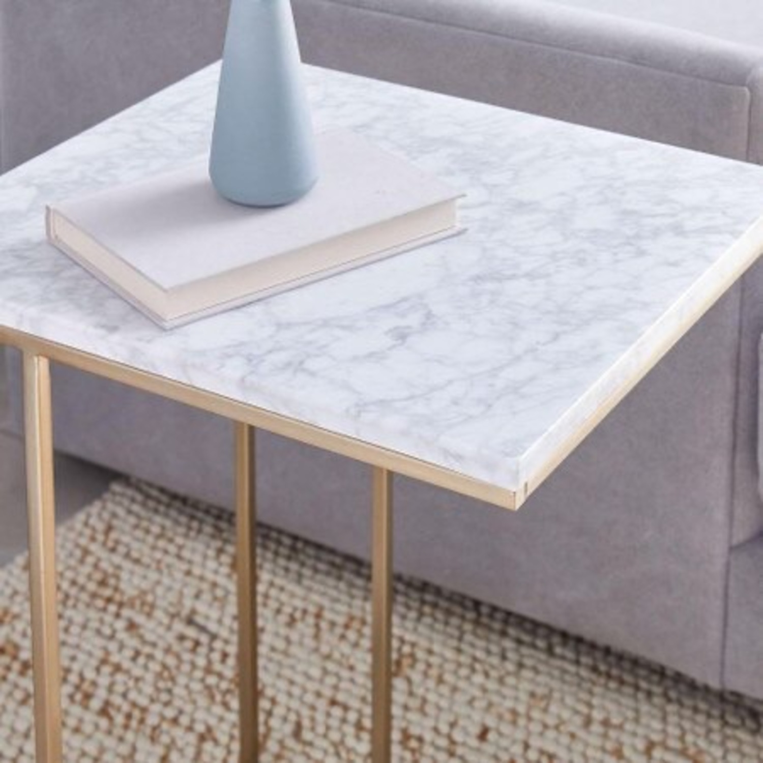 West Elm Marble Side Tables Set of 2 - image-4