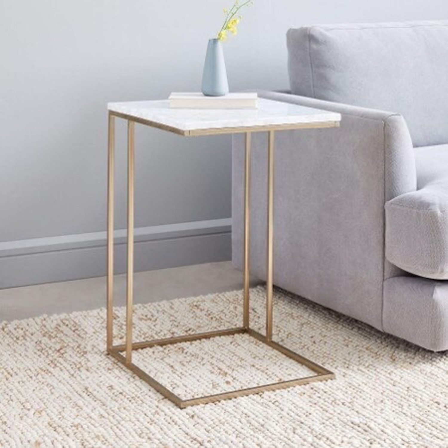 West Elm Marble Side Tables Set of 2 - image-3