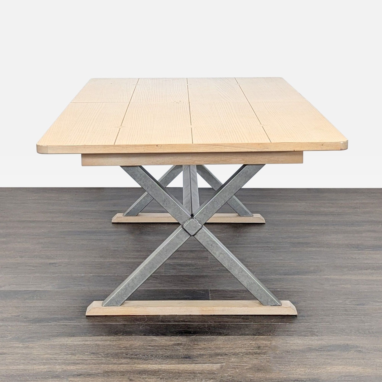 Farmhouse X-Trestle Base Dining Table	 - image-5