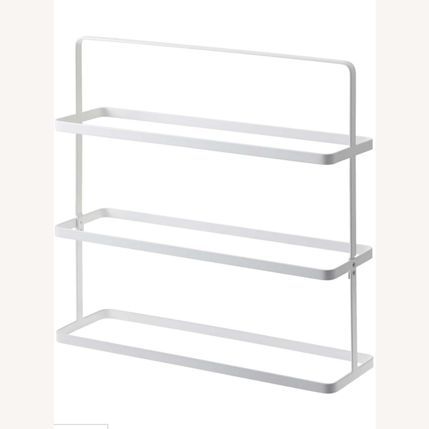 West Elm White Metal Shoe Rack - image-1