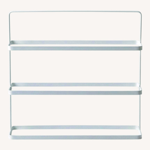 Used West Elm White Metal Shoe Rack for sale on AptDeco