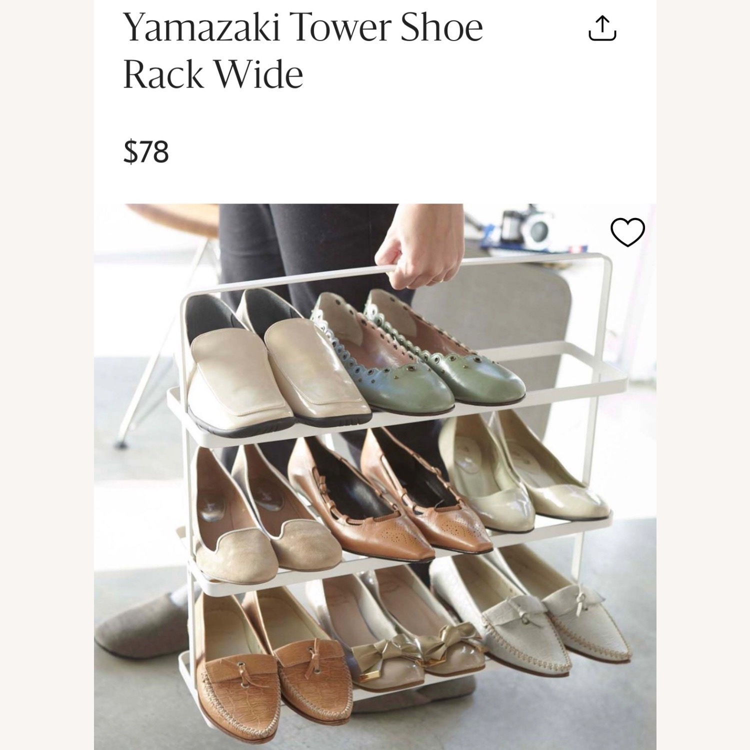 West Elm White Metal Shoe Rack - image-3