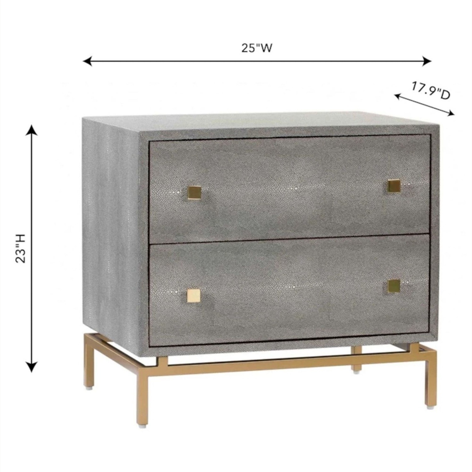 Maren Home Mariana Shagreen Nightstand - image-2