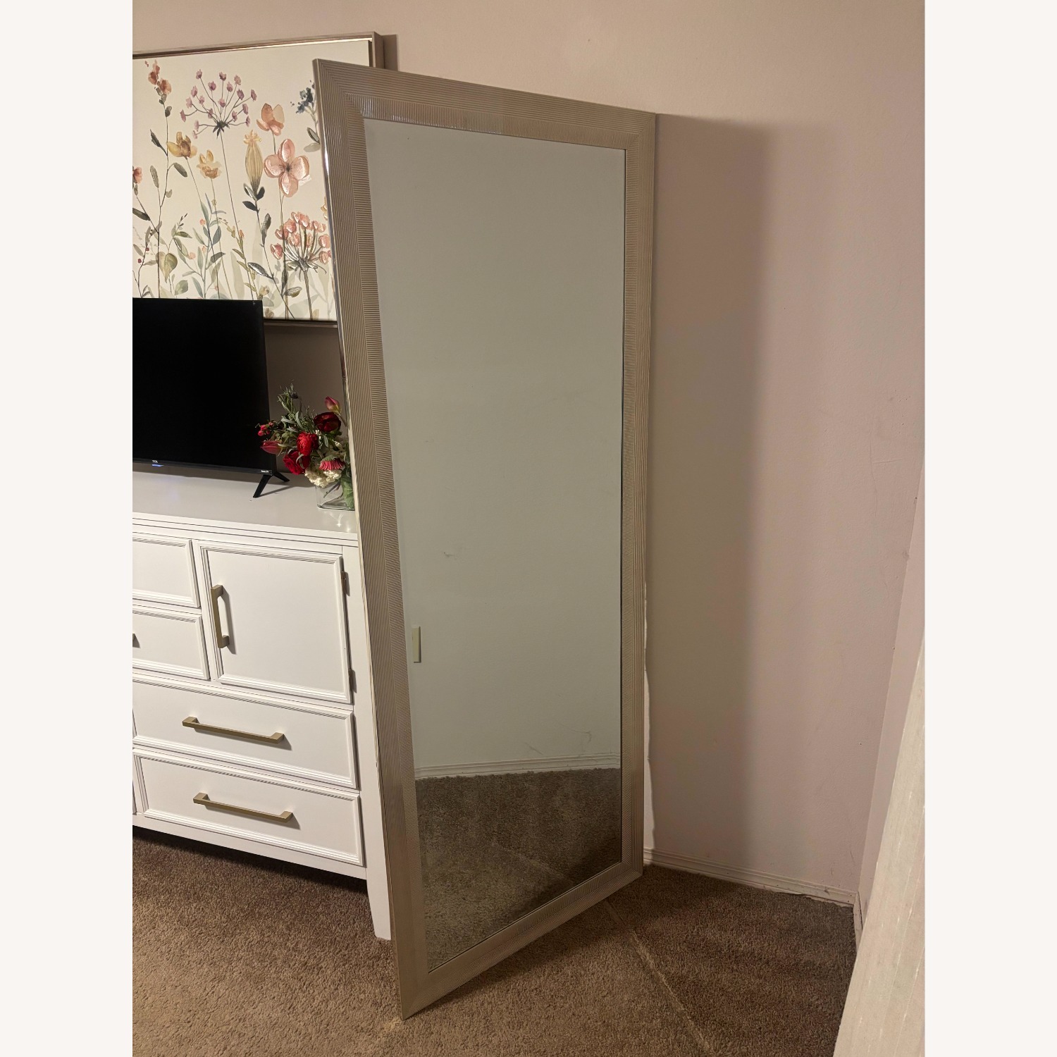 Home Goods Gold Glass Floor Mirror - image-3