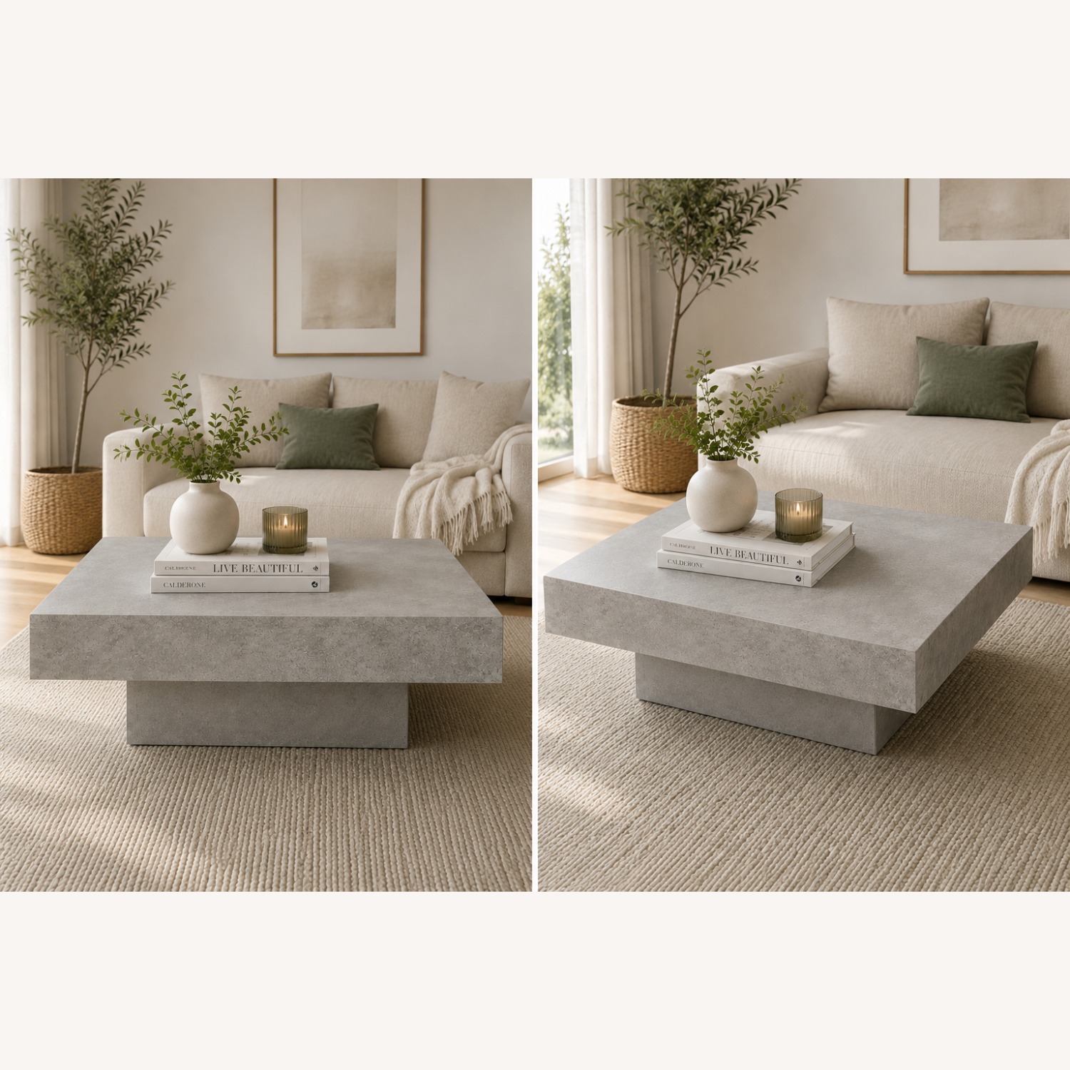 Light Gray Coffee Table - image-1