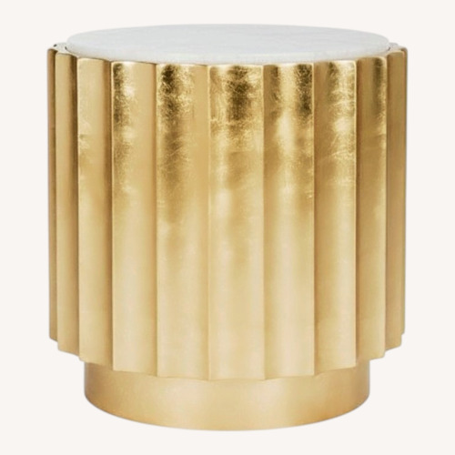 Used Safavieh White Marble Elodie Table for sale on AptDeco