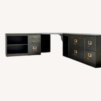 Restoration Hardware 1940s Industrial Modular Office Customizable Desk System