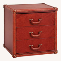 Timothy Oulton Red Leather Nightstand