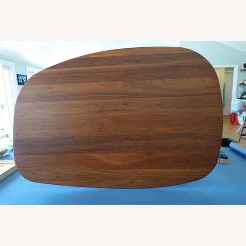 Used Dark Brown Wood Coffee Table Solid Walnut for sale on AptDeco