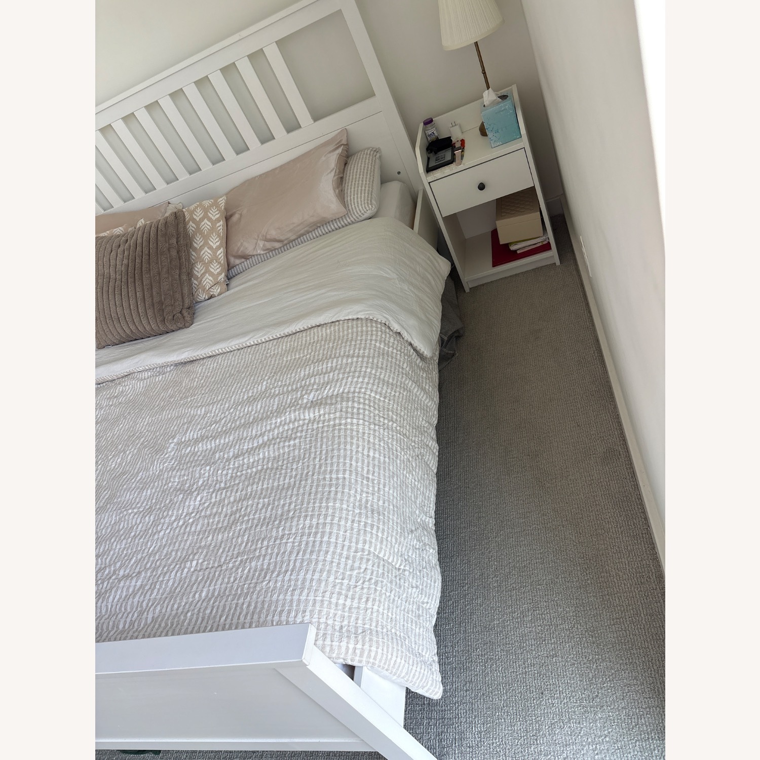 IKEA White King Bed - image-1