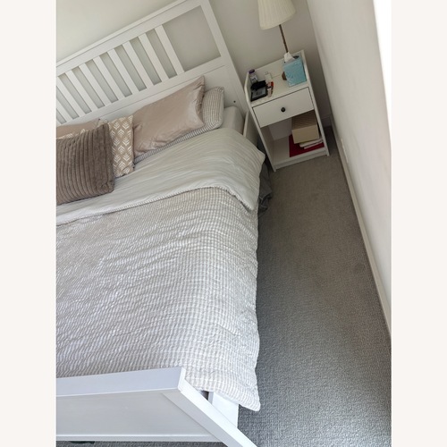 Used IKEA White King Bed for sale on AptDeco