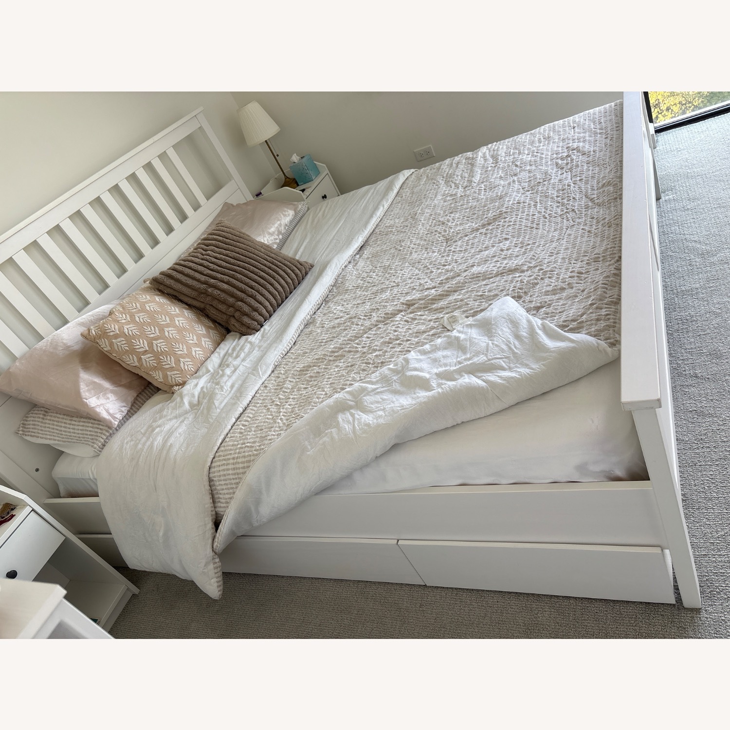 IKEA White King Bed - image-2