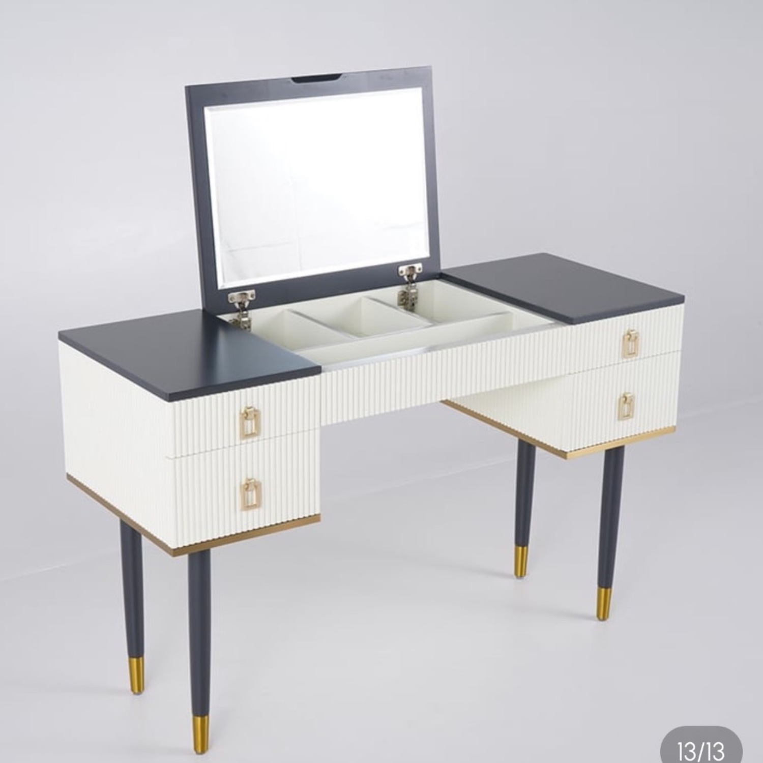 Vintage/Antique Gold Metal Sideboard - image-1