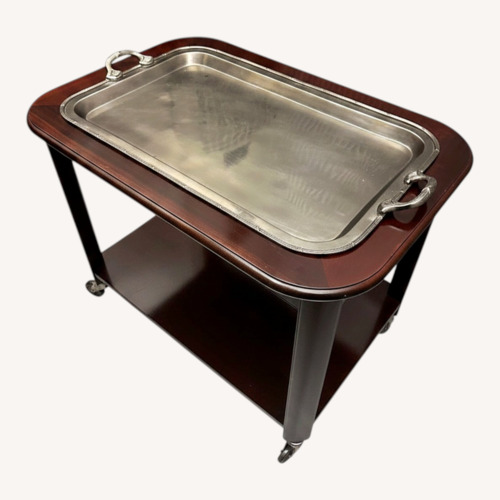 Used Hickory Chair Company Mahogany Bar Cart for sale on AptDeco