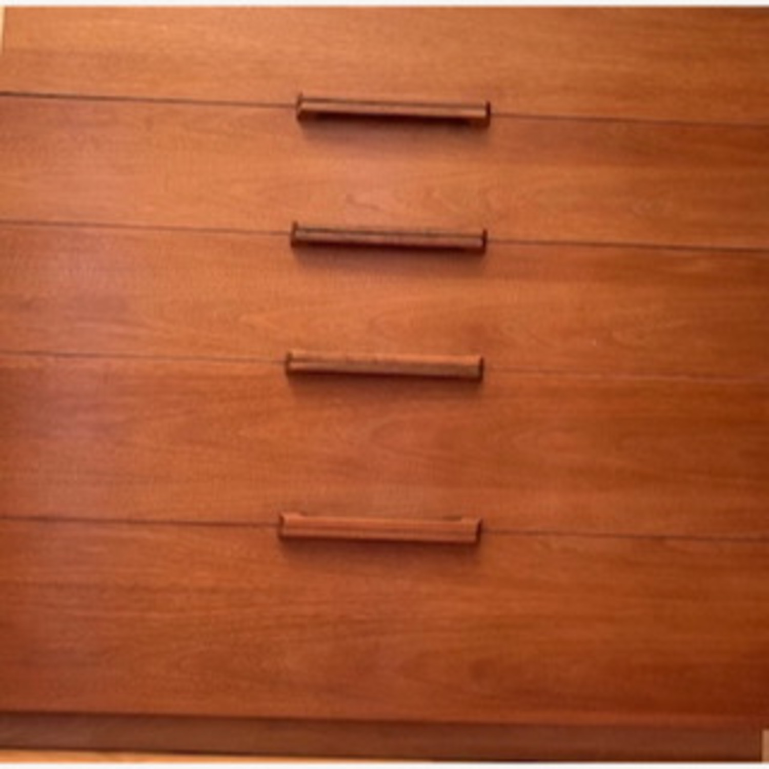 1950's Ramseur MCM 5 Drawer Dresser w Glass Top - image-2
