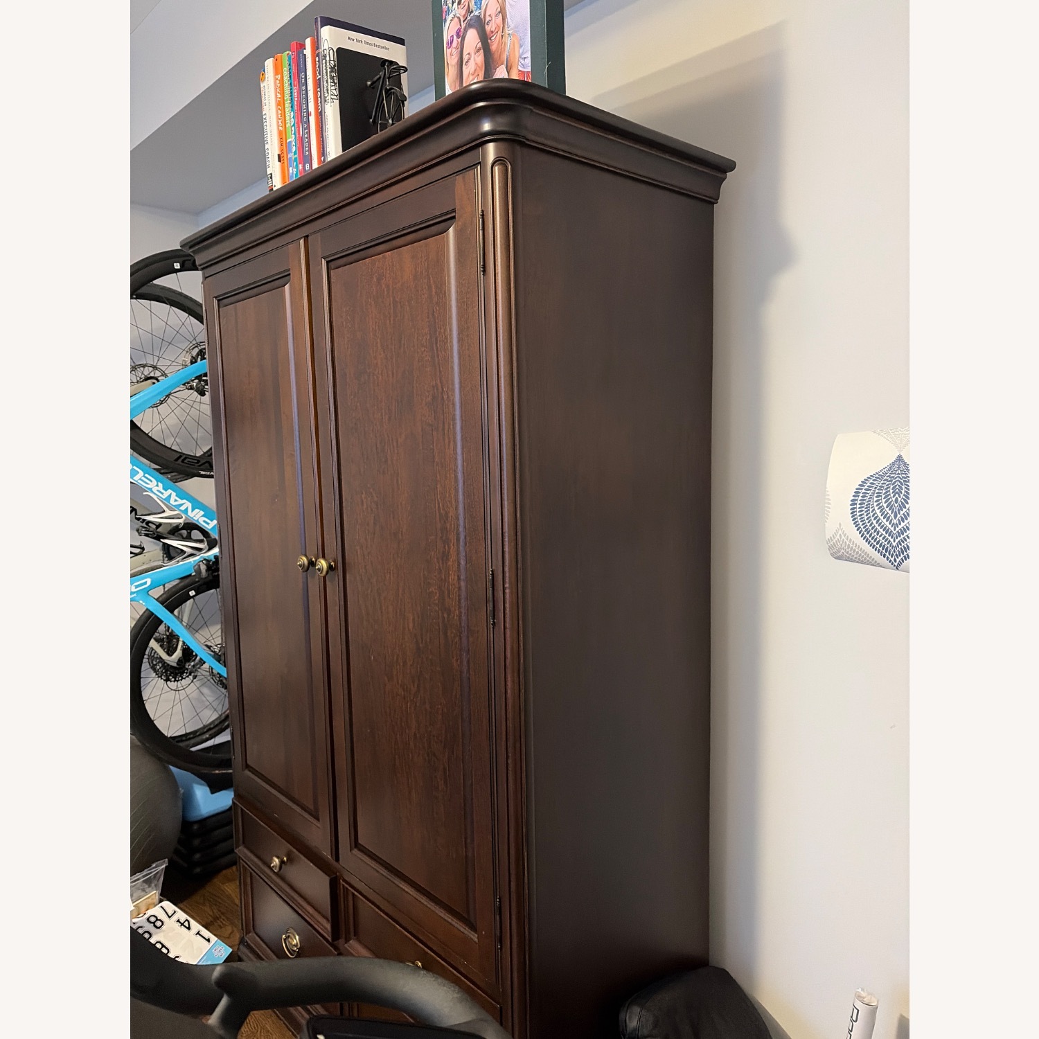 Dark Brown Wood Armoire  - image-4