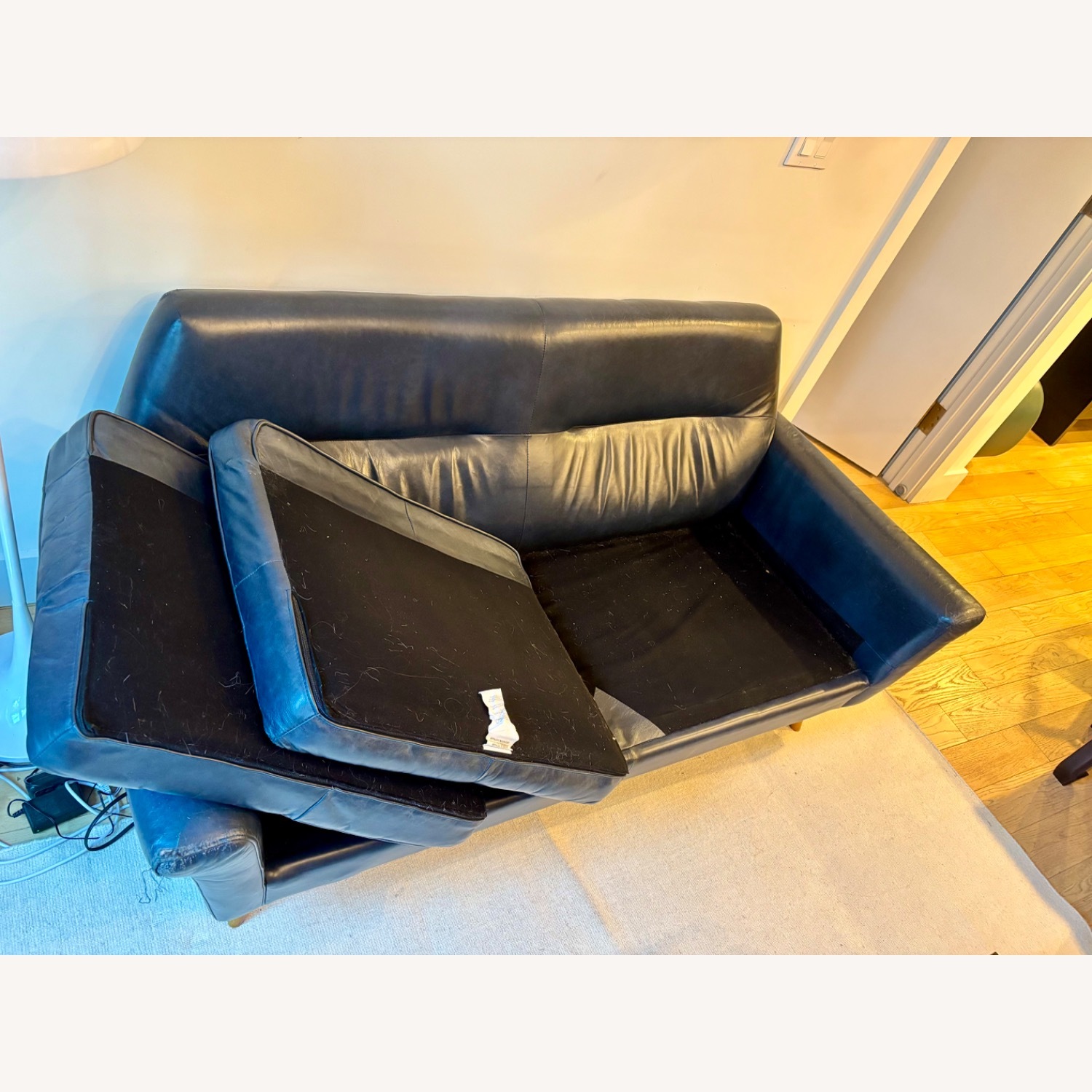 West Elm Denmark Leather Loveseat - image-6