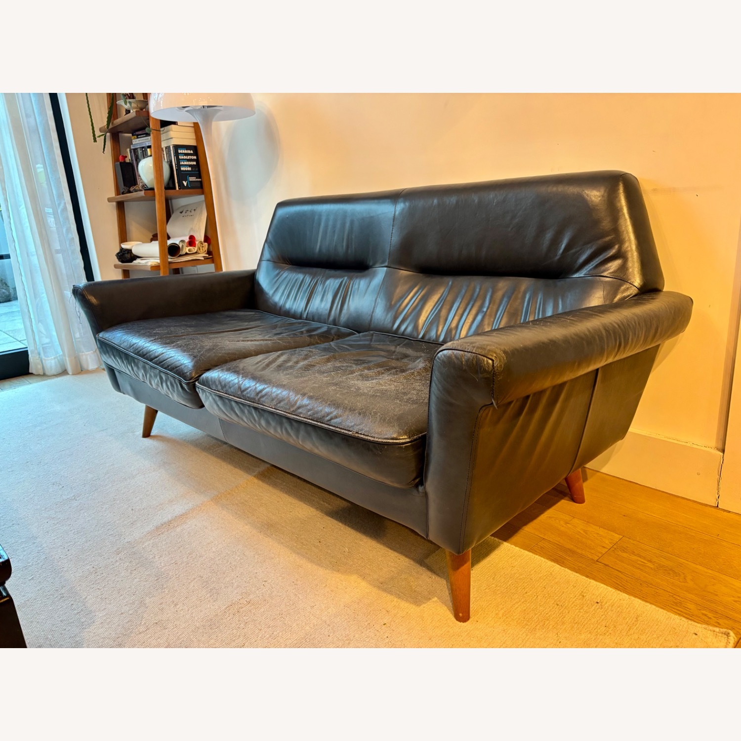 West Elm Denmark Leather Loveseat - image-2