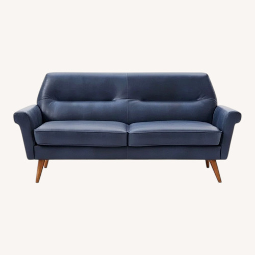 Used West Elm Denmark Leather Loveseat for sale on AptDeco