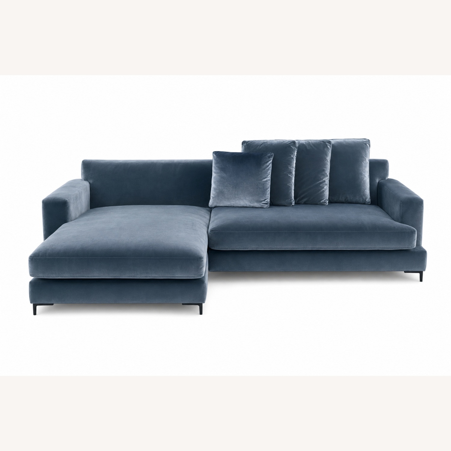 Rove Concepts Nico Blue Velvet Sleeper Sofa - image-7