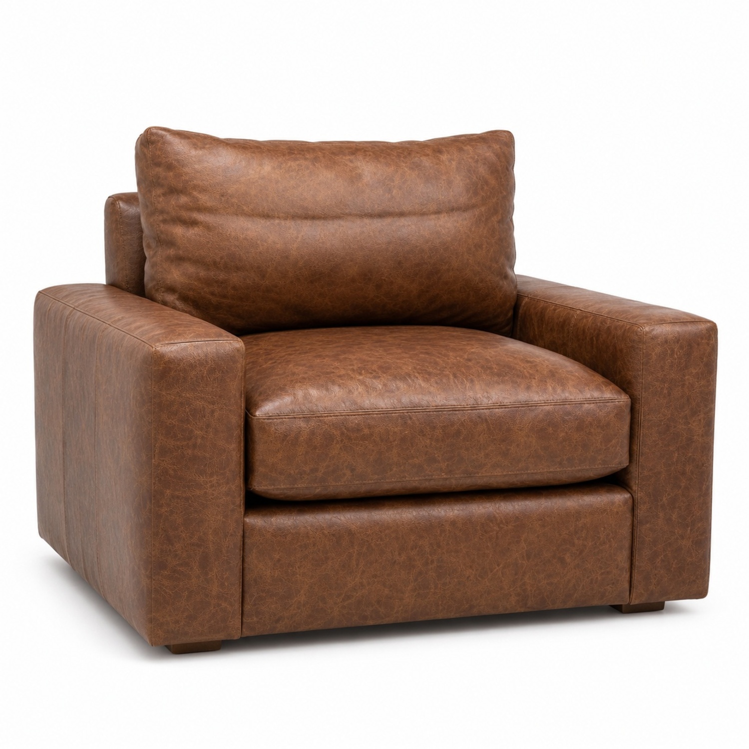 Arhaus Kipton Light Brown Leather Accent Chair - image-4