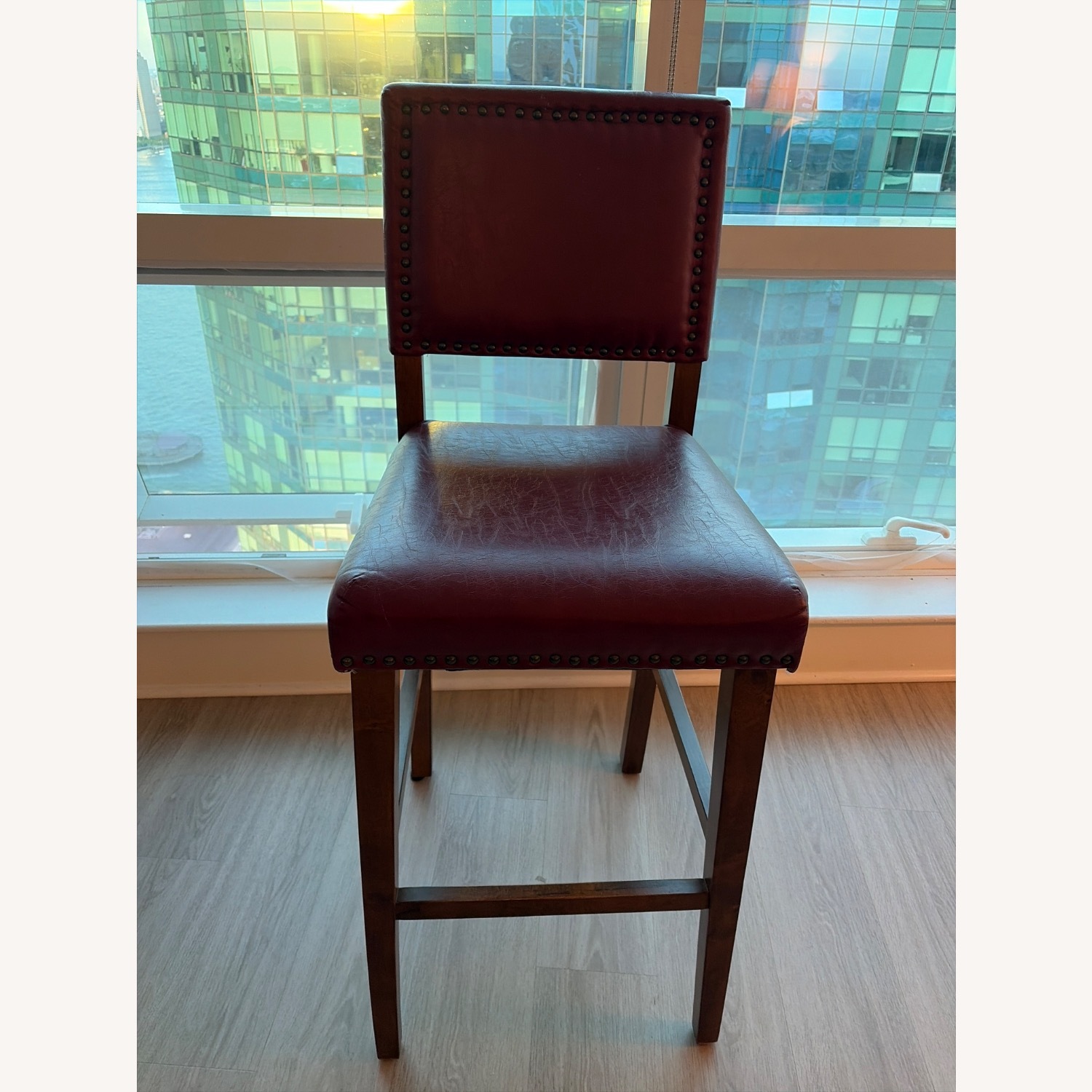 Rooms To Go  Bar Stool Natural Leather Stools - image-1