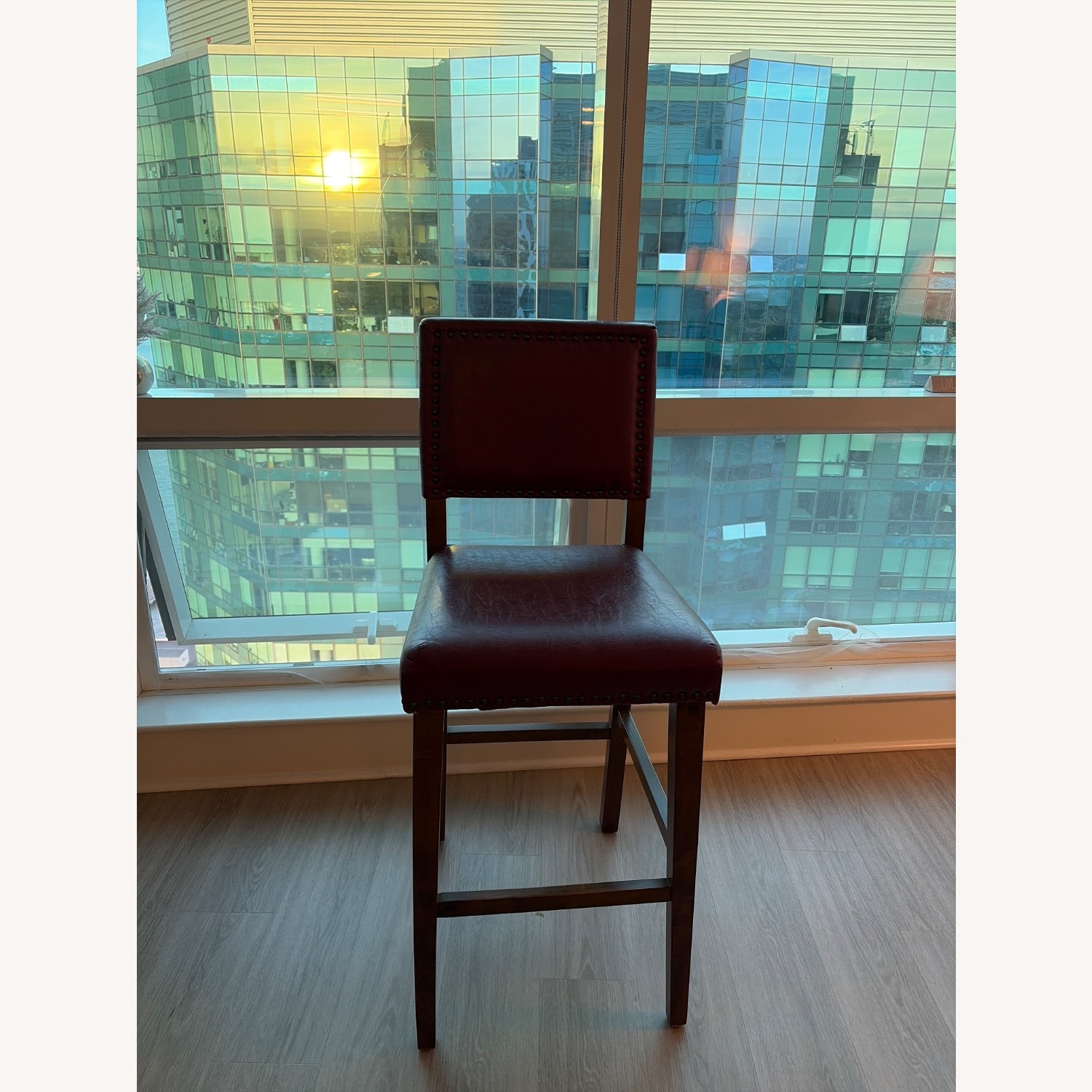 Rooms To Go  Bar Stool Natural Leather Stools - image-2