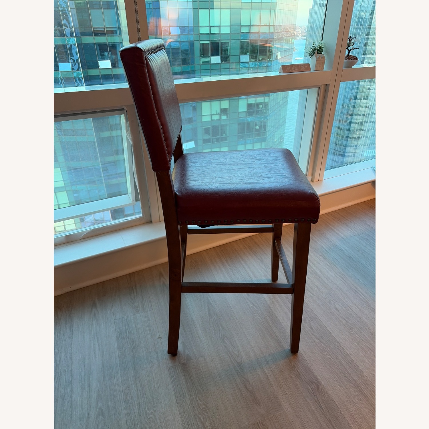 Rooms To Go  Bar Stool Natural Leather Stools - image-3