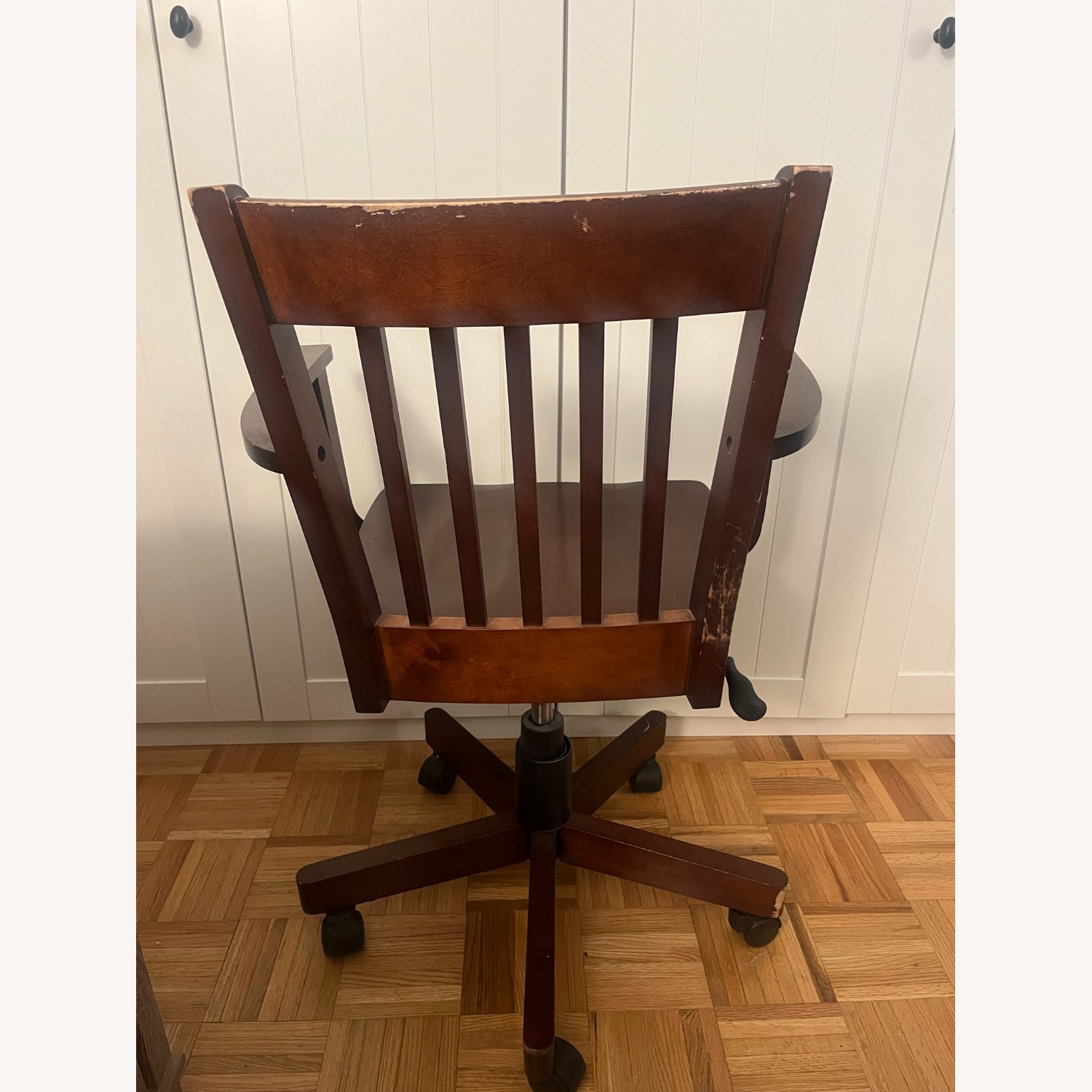 World Market Dark Brown Wood Office Chair - image-4