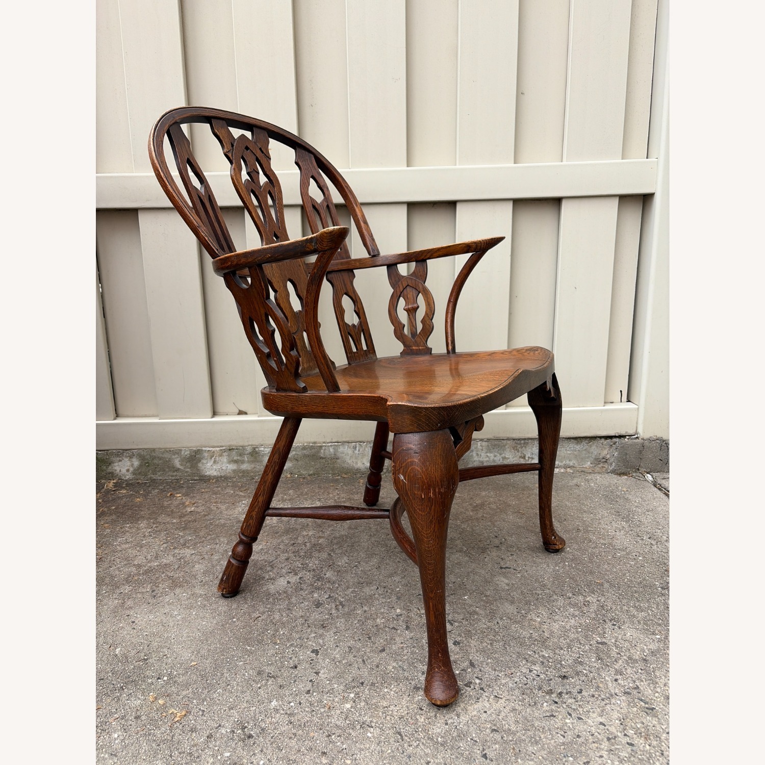 Vintage/Antique Dark Brown Accent Chair - image-3
