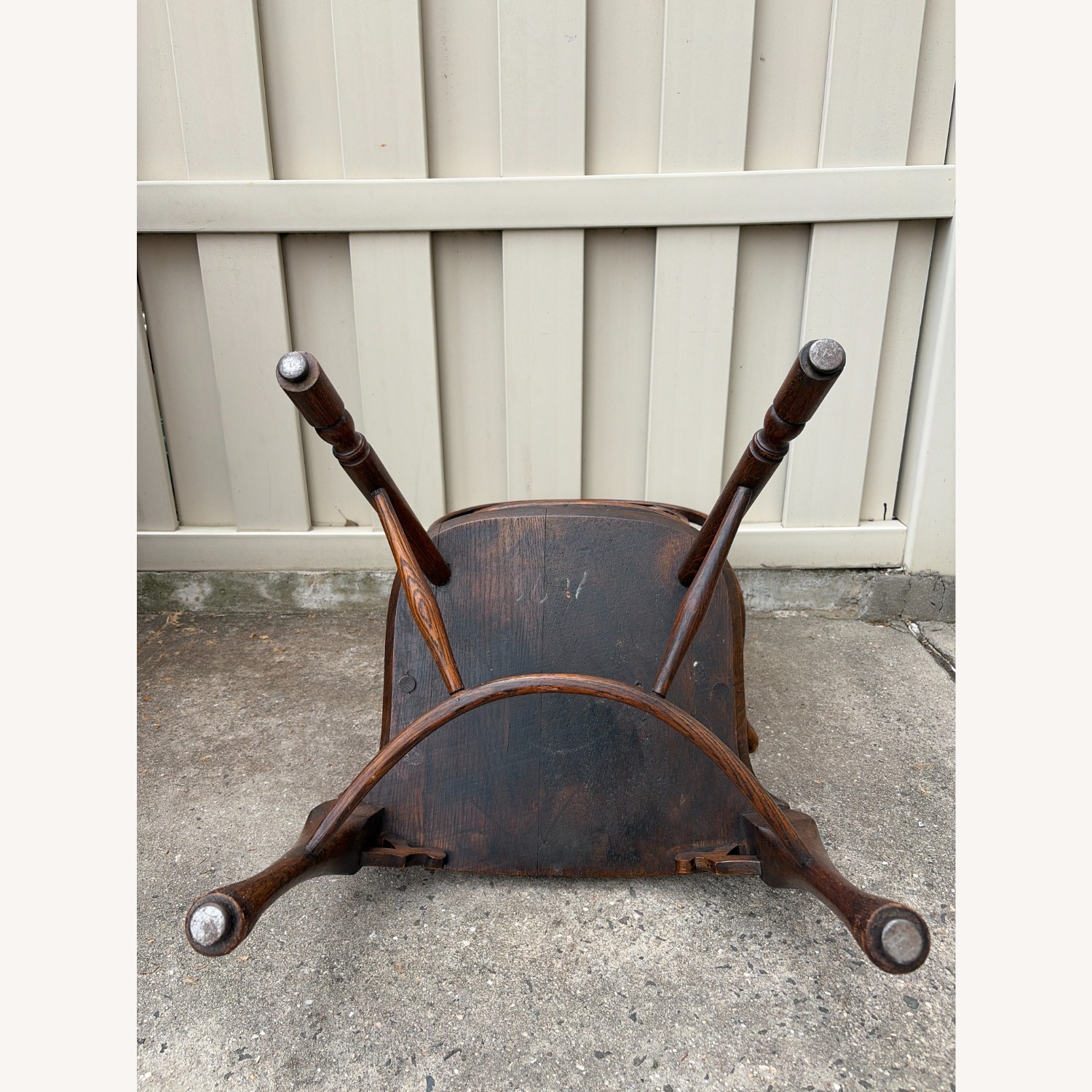 Vintage/Antique Dark Brown Accent Chair - image-6
