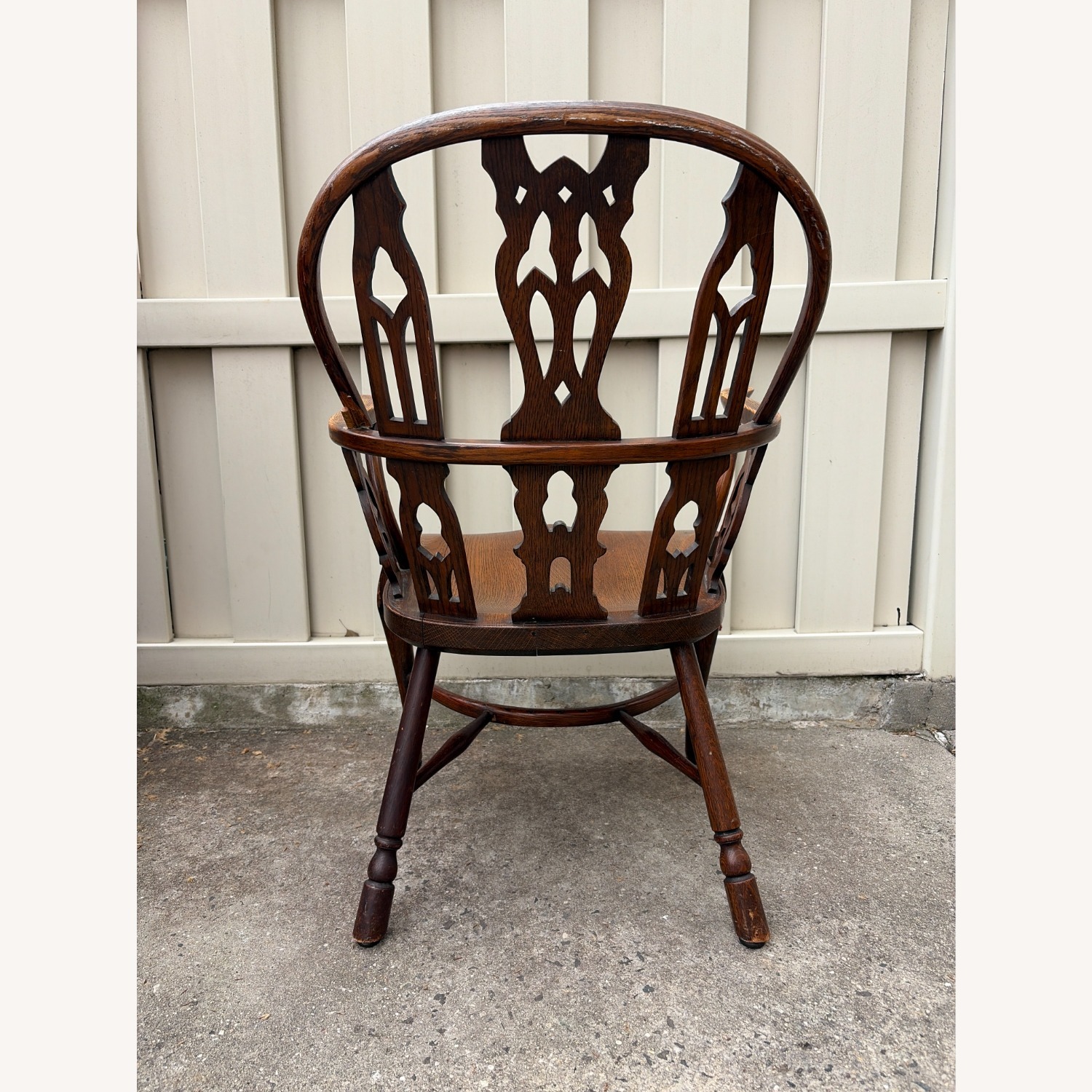 Vintage/Antique Dark Brown Accent Chair - image-5