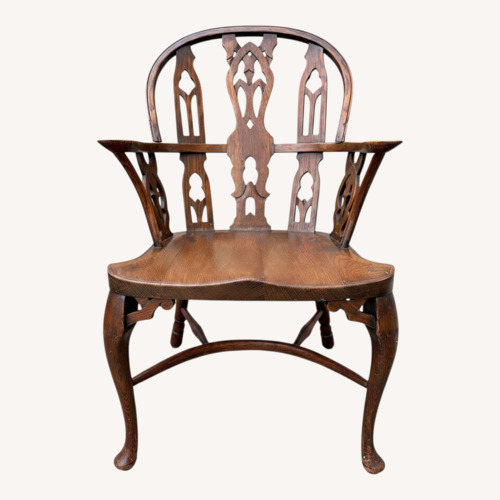 Used Vintage/Antique Dark Brown Accent Chair for sale on AptDeco