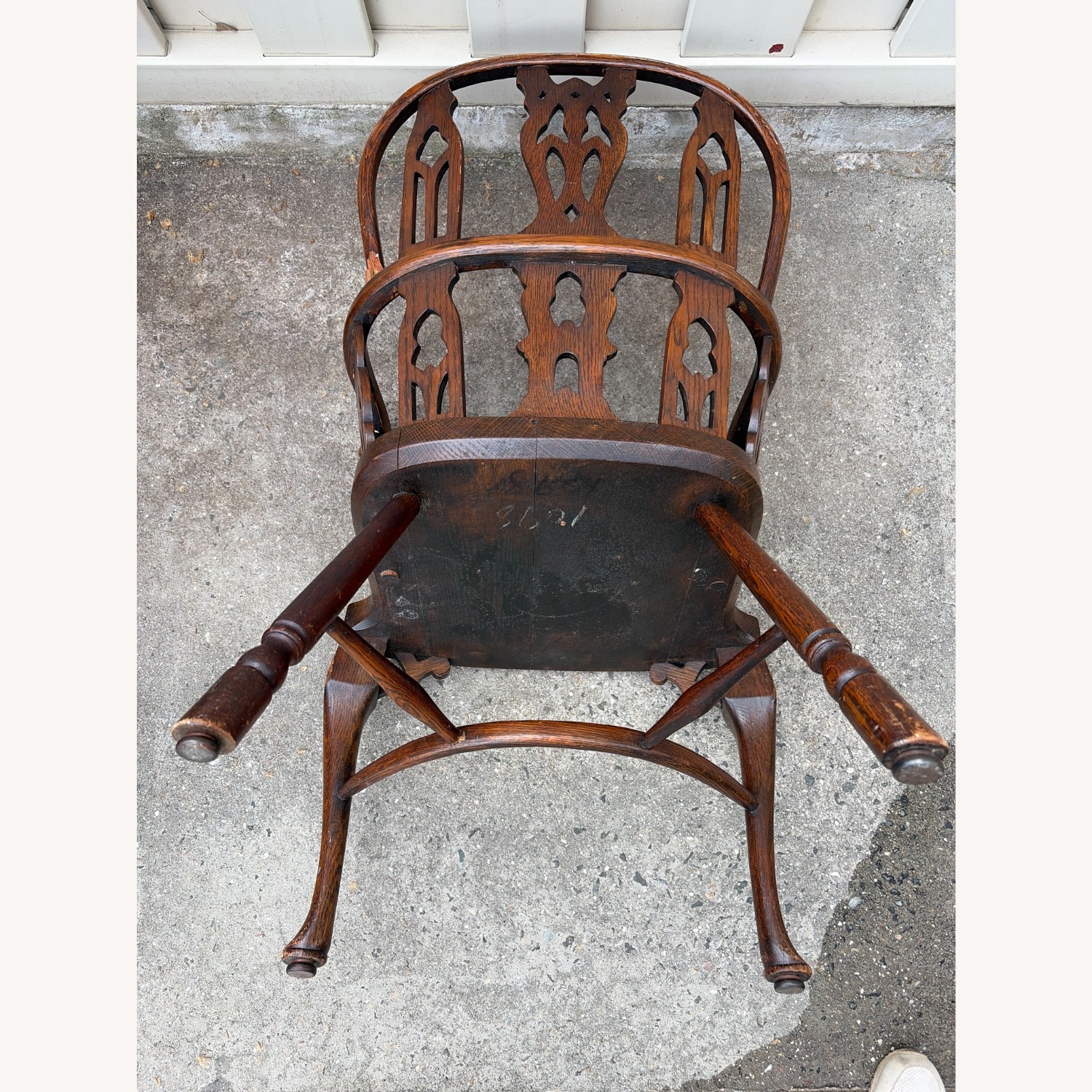 Vintage/Antique Dark Brown Accent Chair - image-7
