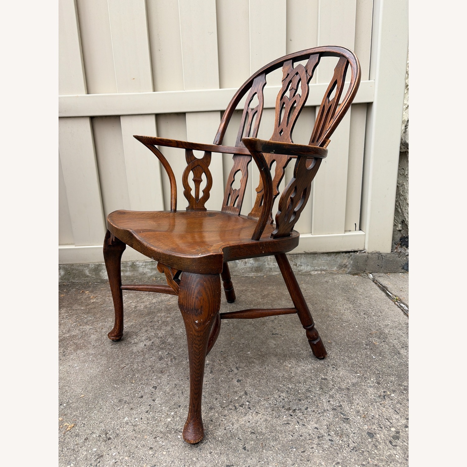 Vintage/Antique Dark Brown Accent Chair - image-2