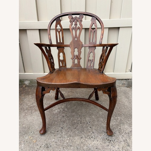 Used Vintage/Antique Dark Brown Accent Chair for sale on AptDeco