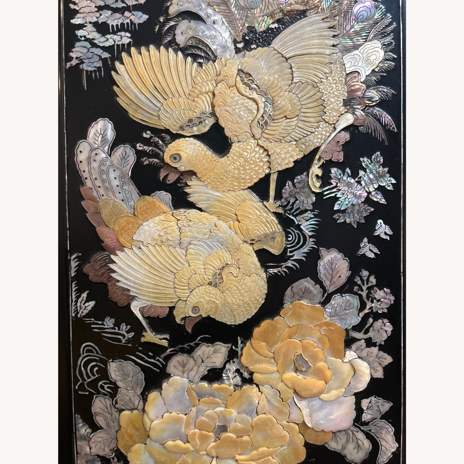 Vintage/Antique Black Lacquer Armoire - image-7