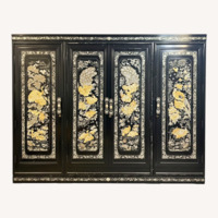 Vintage/Antique Black Lacquer Armoire