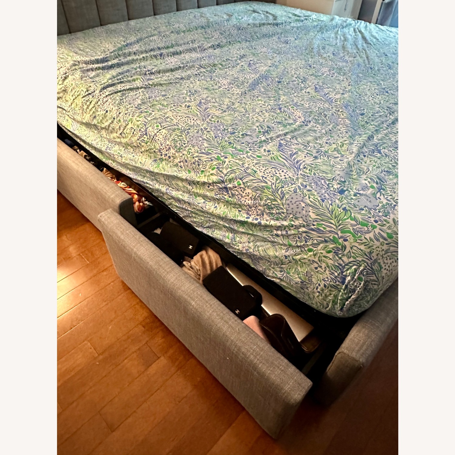 West Elm King Size Storage Bed - image-4