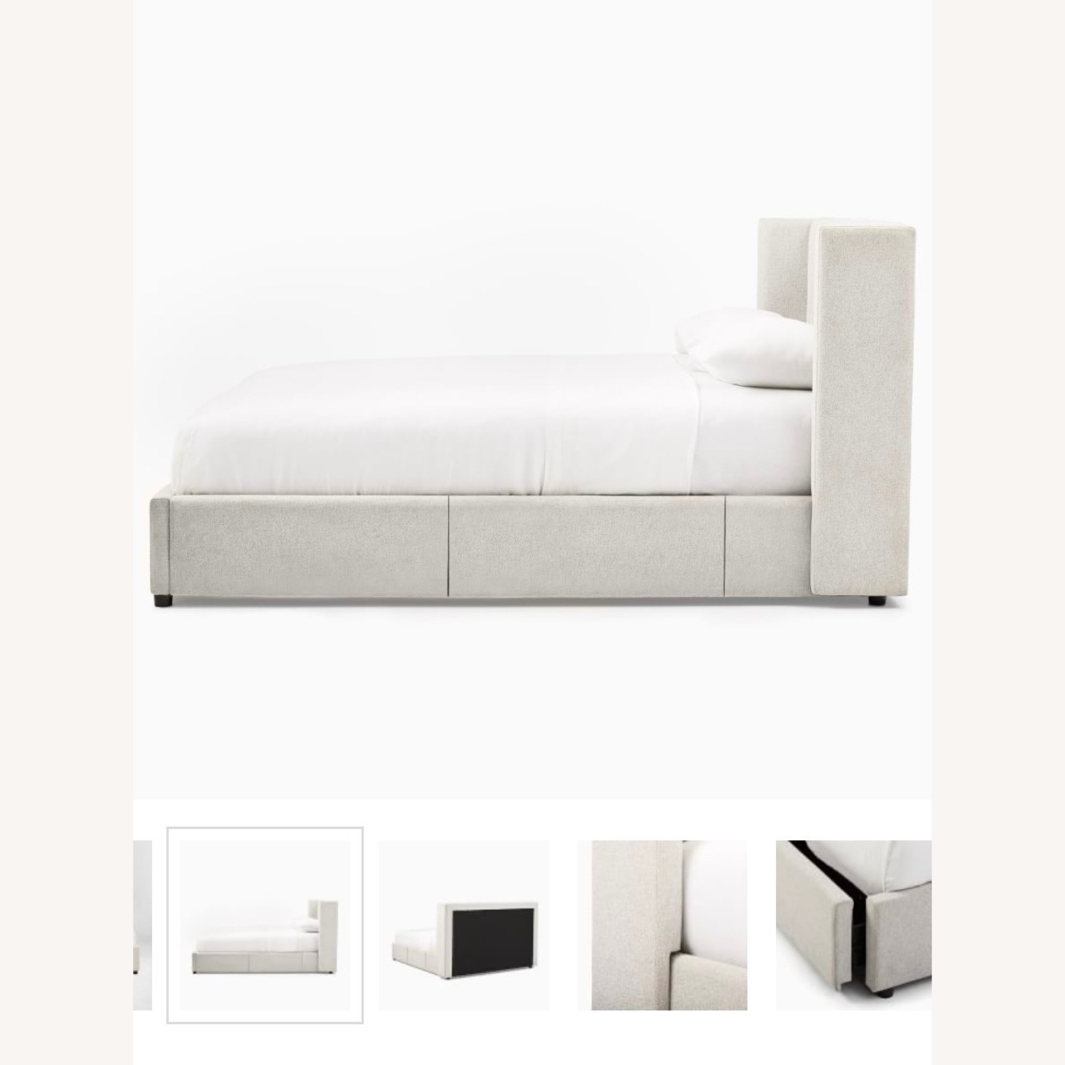 West Elm King Size Storage Bed - image-10