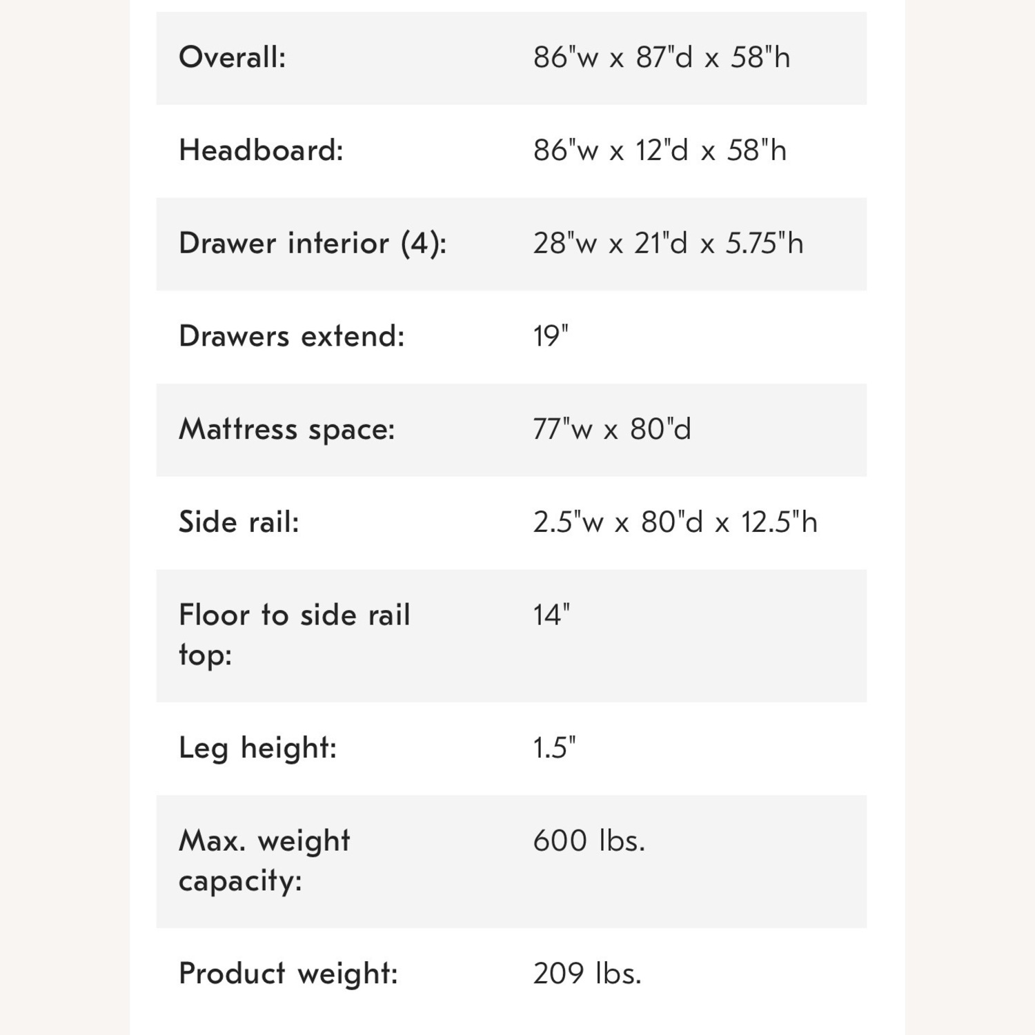West Elm King Size Storage Bed - image-14