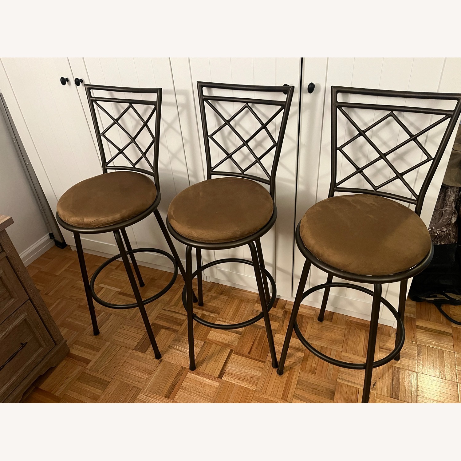 Wayfair Red Barrell Studio Dark Brown Metal Stools - image-3