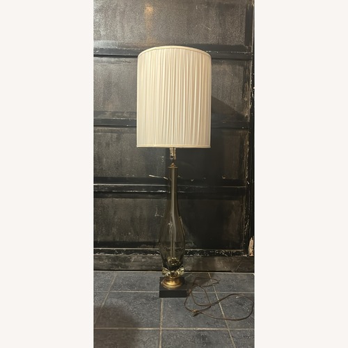 Used Vintage/Antique Black Glass Floor Lamp for sale on AptDeco