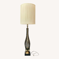Vintage/Antique Black Glass Floor Lamp